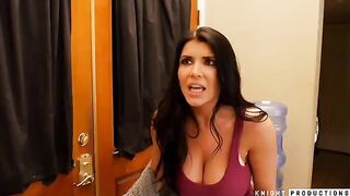 Romi Rain, with her stunning 33DDD curves, got fucked by Brad Knight’s huge cock