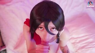 Mikasa Ackerman’s huge ass bounces on big cock