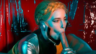 Ballerinas in a threesome for Atomic Heart, with intense facesitting