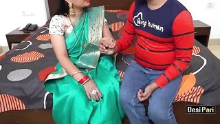 Desi Pari teaches English to a boy and fucks him hard in HD