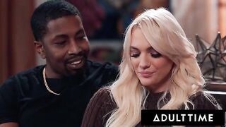Kenna James gets her pussy filled with cum in a hot threesome