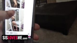 Pervert guy fucked his step sister with plump tits, cumming inside her wet pussy