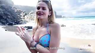 A sexy girl with a luxury ass got fucked on the beach