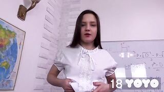 The student came to the exam with a dildo in her pussy