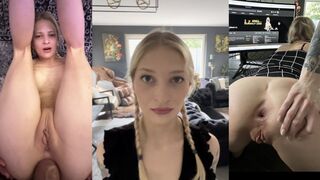 Young teen slut fucked hard and deep in her tight ass hole