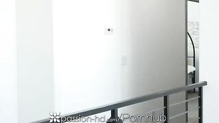 A stunning blonde gets fucked and facialed in a sensual scene