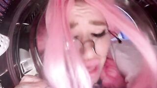 My stupid stepsister got her head stuck in the washing machine drum