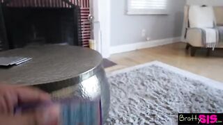 Gina Valentina gets naughty for her stepbrother in a steamy lap dance