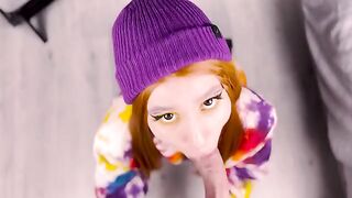 A red-haired beauty presented her ass to me after giving a blowjob in stunning 4K