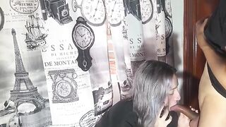 The very dishonest girl has sex with her stepbrother while talking to her boyfriend on the phone