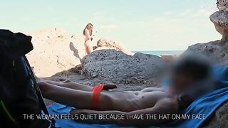 I flashed my dick to a girl on the beach and she came to jerk me off