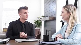 Skinny babe Lily Larimar gets banged to impress boss