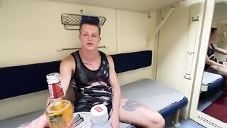 A hot chick was fucking with a friend on the train, it was really great