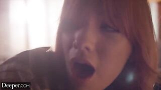 A game of submission with a redhead girl in a deeper world