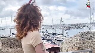 A guy invited a girl on his boat and she started to suck his dick