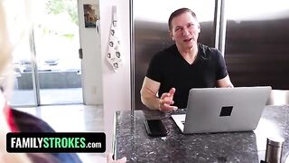 Pervert stepdad seduced and fucked his stepdaughter Chloe Rose daily