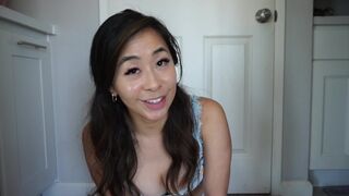 Summer-themed underwear try-on session with masturbation prompts, featuring Kaedia Lang’s Asian-American charm