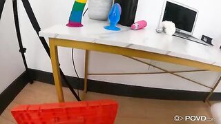 Keira Heart shows her tight pussy in POV action with a big cock