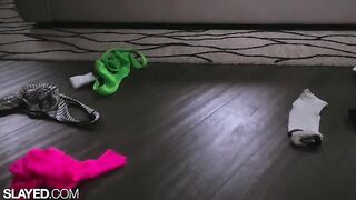 Fit lesbians Vanna and Alexis enjoy intense toy play together