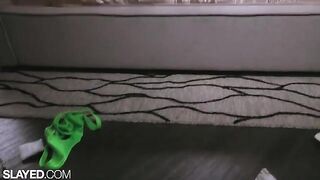 Fit lesbians Vanna and Alexis enjoy intense toy play together