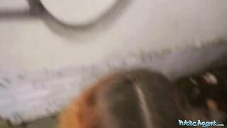 Public Agent Cheating Spanish wife gets fucked for cash