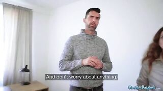 Public Agent Cheating Spanish wife gets fucked for cash