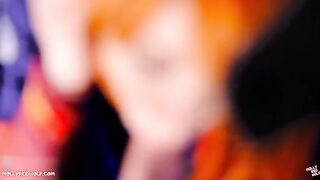 The cute girl from Evangelion Asuka Langley gets a creampie after blowing her boyfriend