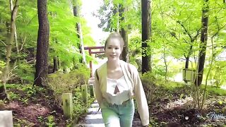 Crazy hiking sex in the rain