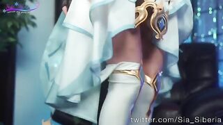 Genshin's Lumine explores the anal sex world with stunning Sia Siberia in 4K