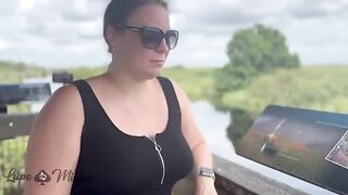 Amateur couple fucked outdoors at the Alligator Alley Rest Stop