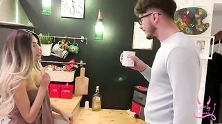My cheating BF fucked me and his ex in the kitchen