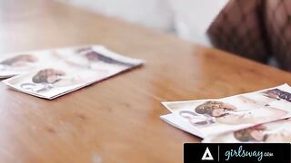 Lesbian recruiters seduce a couple to make love and join their way with Mona Azar