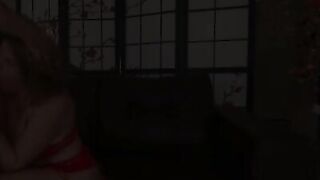 A hooker receives a big cumshot on her face and mouth