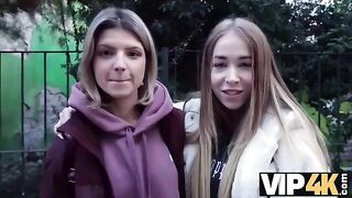 First time with two guys for a young girl, an unforgettable experience