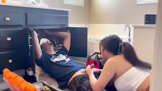Asian girl got banged by a repairman