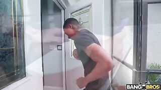 Damion Dayski knocked on the wrong door, but still got his fantasies fulfilled with Arietta Adams, whose stunning red hair and curvaceous 34B-27-35 figure made the encounter even more irresistible as they indulged in an intense interracial session that le
