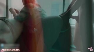 Realtor red hair beauty gets fucked hard and cum inside