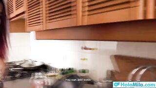 Latina stepmom Mila Garcia cheats on her husband and gets fucked hard