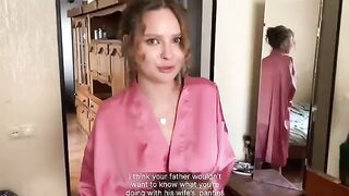 Stepmom squirts on my face for jerking her panties off
