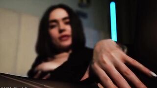 A hot girl with big boobs gets her pussy juiced and stuffed