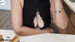 The girl is looking for excuses to get fucked under the table