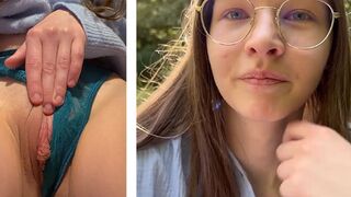 Outdoor sex and squirting with a teen girl in the forest