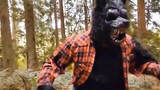After making date, brunette turns into a wolf and gets fucked hard