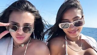 Two girls seduced a boat captain to get his cum