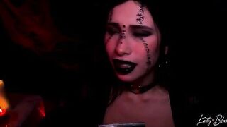 The evil witch cast a spell on a man with a big dick, featuring Katty Blake
