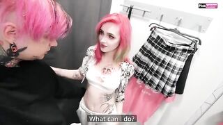 A babe got fucked in the dressing room of a sales consultant