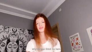 A redheaded girl clung to him and began to suck passionately