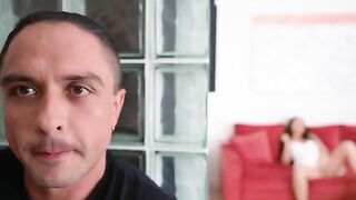 I caught my stepmom masturbating, so I had to fuck her wet pussy