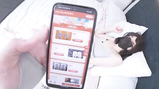 A Chinese girl was masturbating in the car and then she was fucked