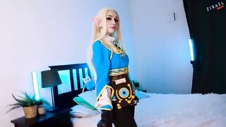 Zelda waited for Link, but got a cock in her pussy instead